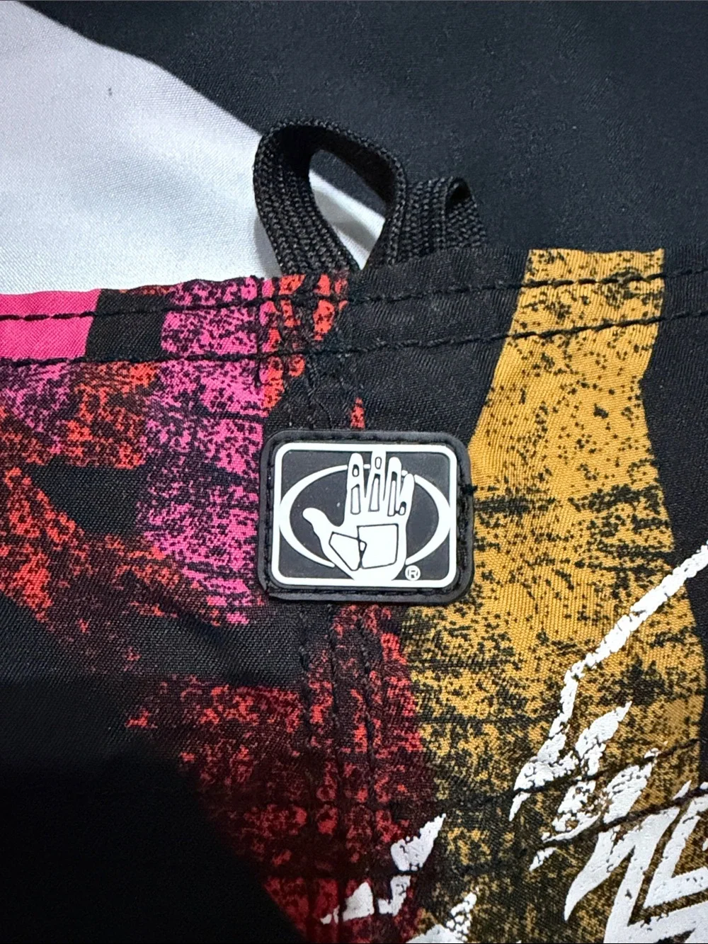 Body Glove Black Swim Board Shorts with Red, Pink & Yellow Graphics 28